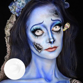 Lentes de contacto de color con prescripción de Halloween White Block